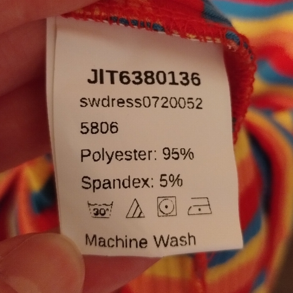 Rainbow Striped Bodycon Short Sleeve Dress with Butterfly Embroidery - Picture 8 of 10